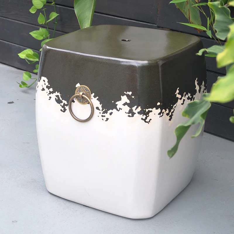 New Chinese High temperature Pottery Square Ceramic Drum Stool With Copper Ring
New Chinese High temperature Pottery Square Ceramic Drum Stool With Copper Ring