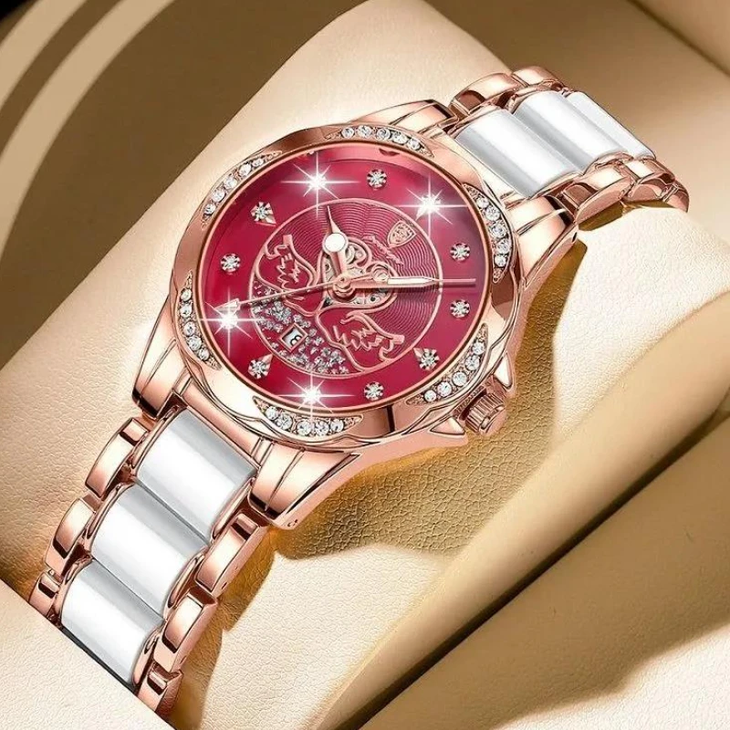 Часы женские кварцевые под розовое золото, Роскошные водонепроницаемые светящиеся брендовые наручные, со стразами, керамикой, сталью, с датой
Часы женские кварцевые под розовое золото, Роскошные водонепроницаемые светящиеся брендовые наручные, со стразами, керамикой, сталью, с датой