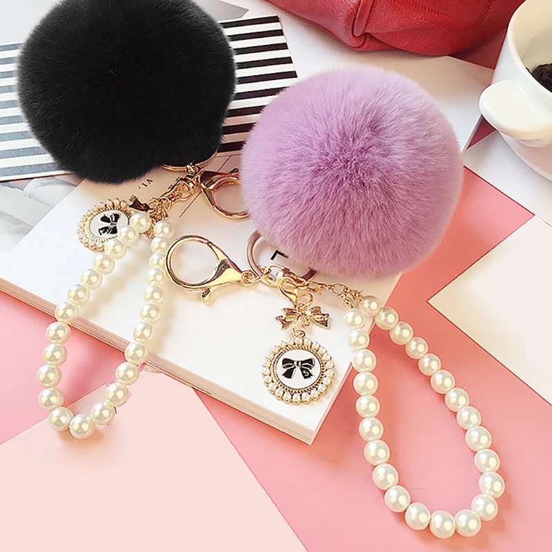 Fashion Faux Fur Pearl Bow Keychain Pearl Chain Women HandBag Car Key Chain Ring Keychains Jewelry
Fashion Faux Fur Pearl Bow Keychain Pearl Chain Women HandBag Car Key Chain Ring Keychains Jewelry