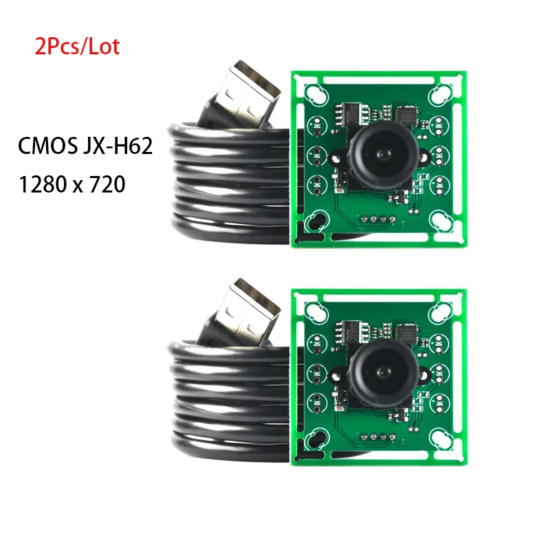 

2Pcs CMOS JX-H62 720P HD 30fps USB Camera Module Drive Free Plug-and-play for Window Android Linux Mac OSX