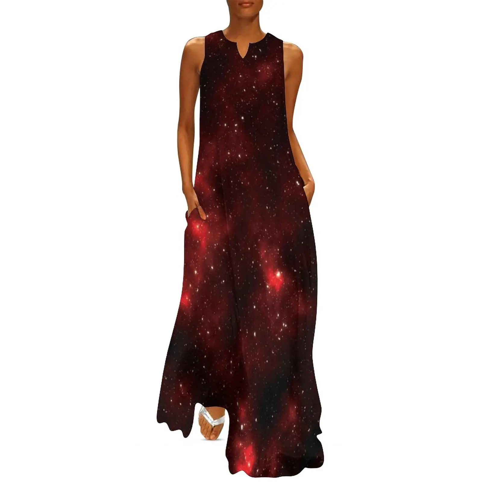 Galaxy Sky Dress Red Space Print Beach Maxi Dress V Neck Printed Casual Long Dresses Streetwear Big Size Vestidos
Galaxy Sky Dress Red Space Print Beach Maxi Dress V Neck Printed Casual Long Dresses Streetwear Big Size Vestidos