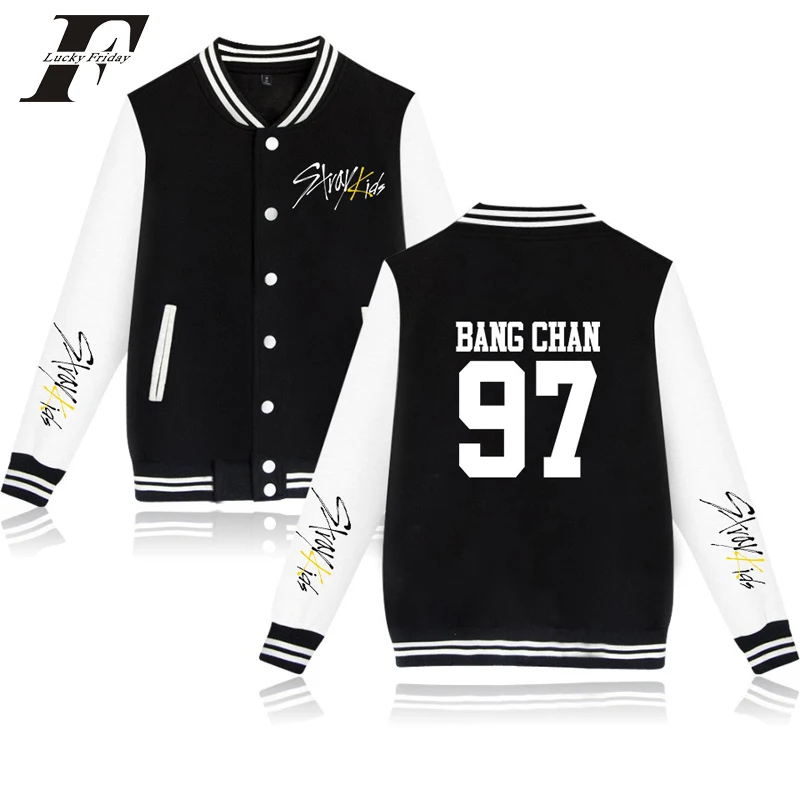 Stray Kids Baseball jacket bomber jacket women/men Album Wood Casual sweatshirt hit hop korean streetwear Clothes 2019
Stray Kids Baseball jacket bomber jacket women/men Album Wood Casual sweatshirt hit hop korean streetwear Clothes 2019