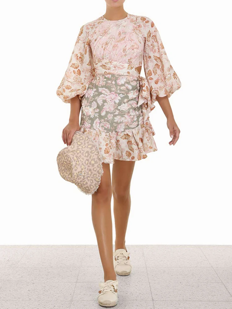 Designer Style Retro Print Cutout High Waist Short Sleeve Dress Ladies Summer New Fashion Sexy Hips Pack Ruffle Fishtail Skirt
Designer Style Retro Print Cutout High Waist Short Sleeve Dress Ladies Summer New Fashion Sexy Hips Pack Ruffle Fishtail Skirt