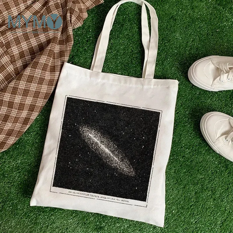 

Universe Print Shoulder Bag Women Canvas Shopping Bags Casual Female Eco Handbag Reusable Grocery Shopper Travel Beach Tote Bags