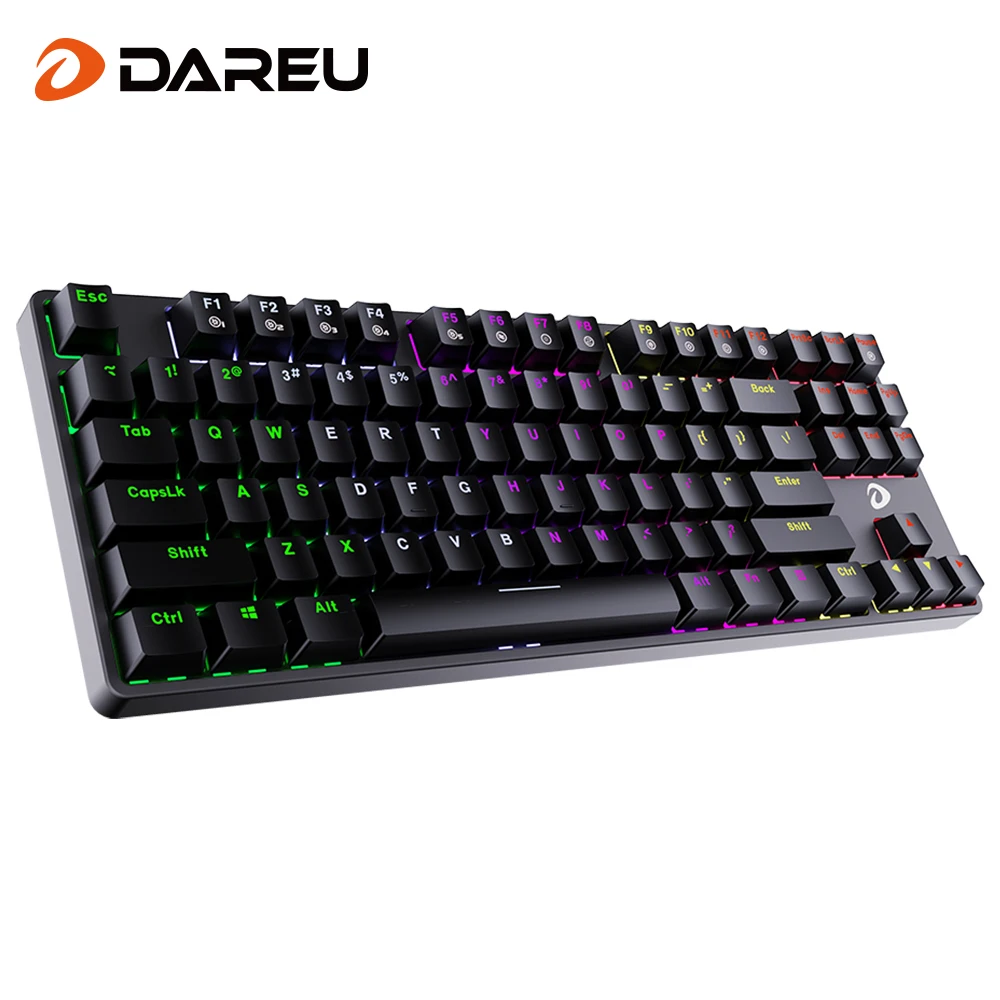

DAREU игровая механическая клавиатура N-Key Rollover 1,8 m Проводные клавиши ABS 87 клавиш клавиатуры для планшета настольного компьютера