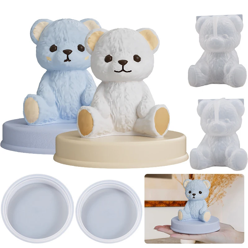 Resin DIY Silicone Mold for Cute 3D Bear Ice Cube Candy Soap Candle Drink with Lovely Bear Silicone Mold and DIY Gift Tools
Resin DIY Silicone Mold for Cute 3D Bear Ice Cube Candy Soap Candle Drink with Lovely Bear Silicone Mold and DIY Gift Tools