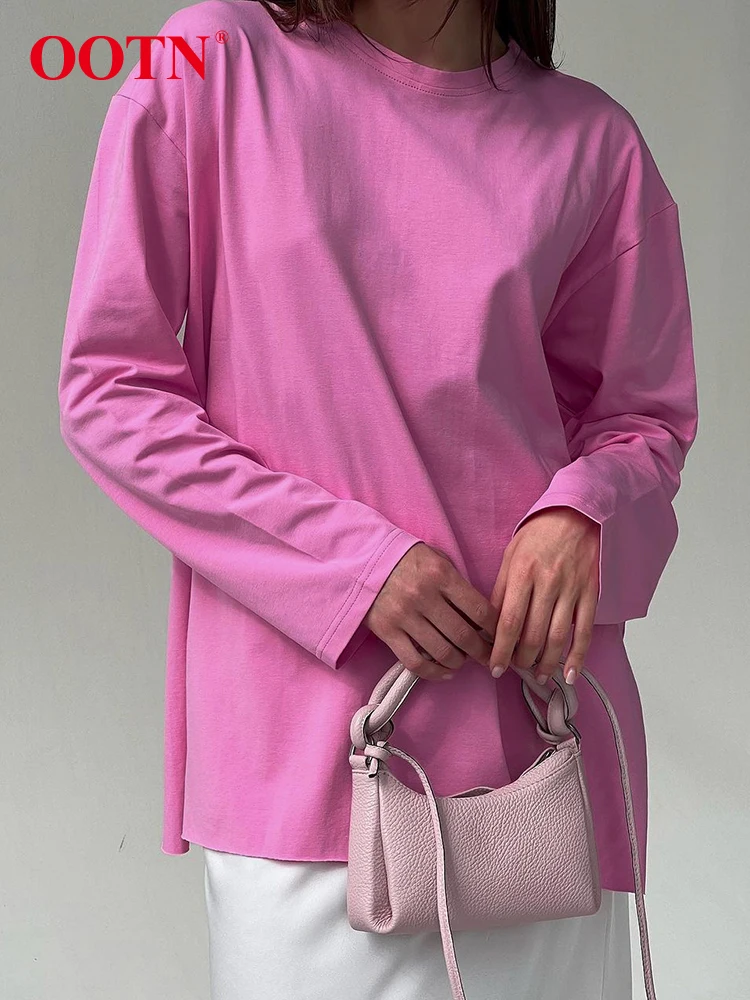 OOTN Sweet Pink O Neck TShirts Female Autumn Knitted Long Sleeve Ladies Tops Fashion Casual Solid Pullovers T Shirts Women 2023
OOTN Sweet Pink O Neck TShirts Female Autumn Knitted Long Sleeve Ladies Tops Fashion Casual Solid Pullovers T Shirts Women 2023