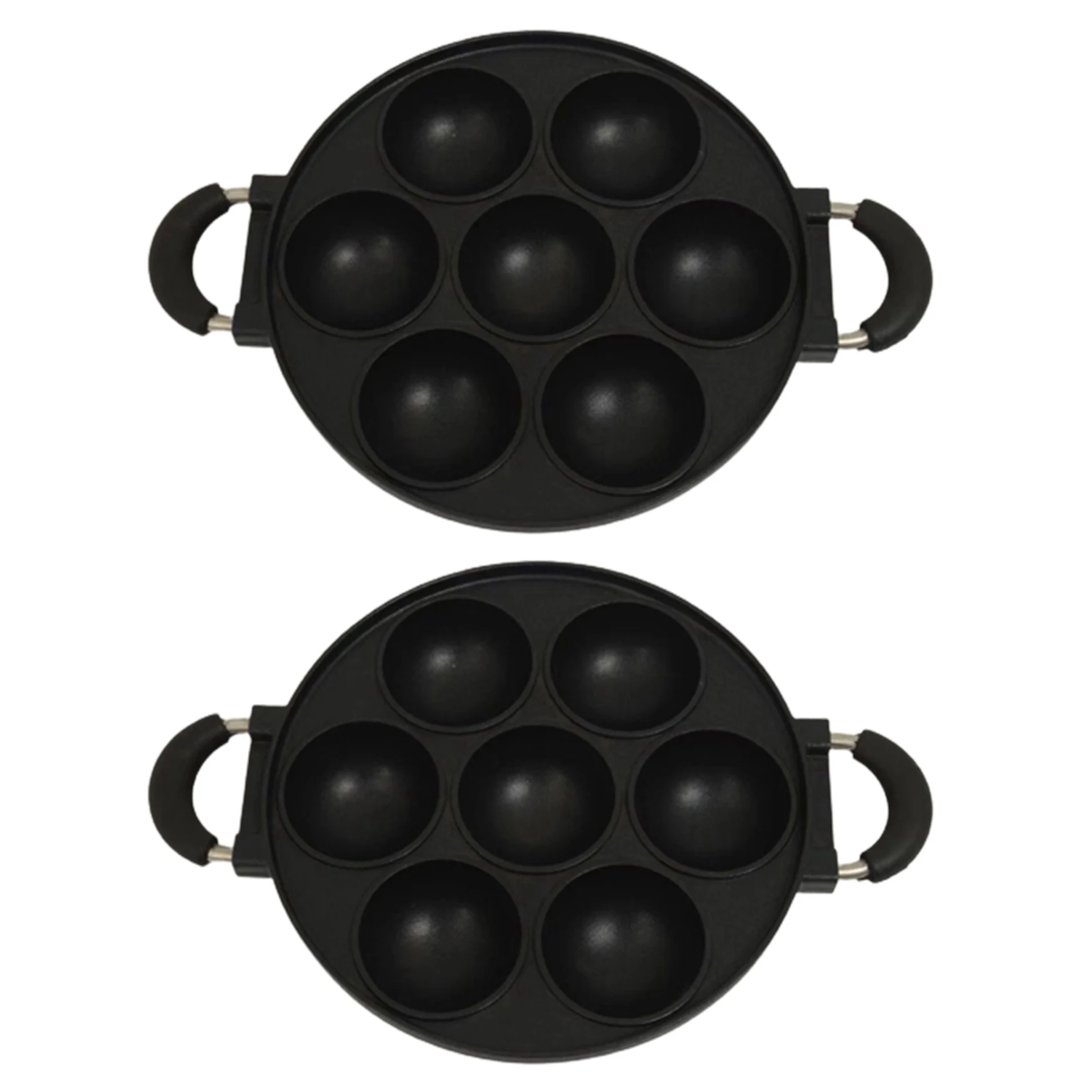 2X 7 Hole Cooking Cake Pan Cast Iron Omelette Pan Non-Stick Cooking Pot Breakfast Egg Cooker Cake Mold Kitchen Cookware
2X 7 Hole Cooking Cake Pan Cast Iron Omelette Pan Non-Stick Cooking Pot Breakfast Egg Cooker Cake Mold Kitchen Cookware