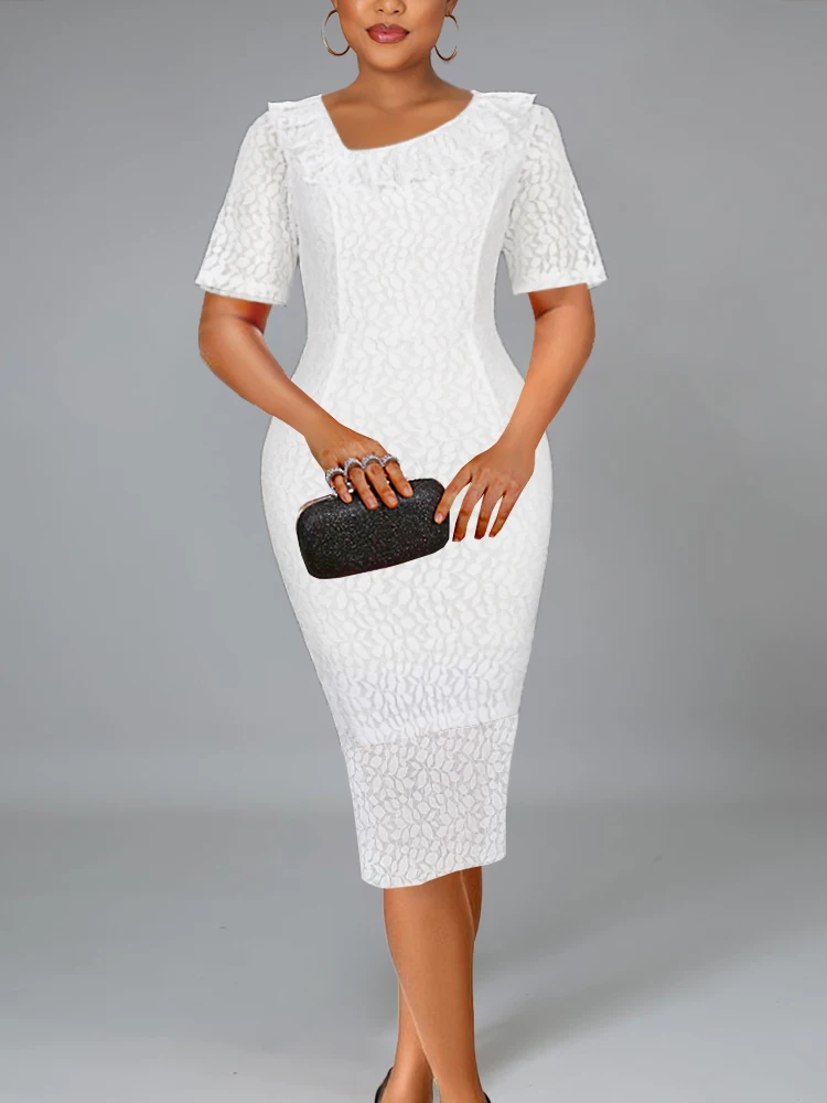 White Leaf Lace Dress Elegant Irregular Short Sleeve Vintage Office Lady Evening Party Big Size Gowns Summer Prom Outfits 2022
White Leaf Lace Dress Elegant Irregular Short Sleeve Vintage Office Lady Evening Party Big Size Gowns Summer Prom Outfits 2022