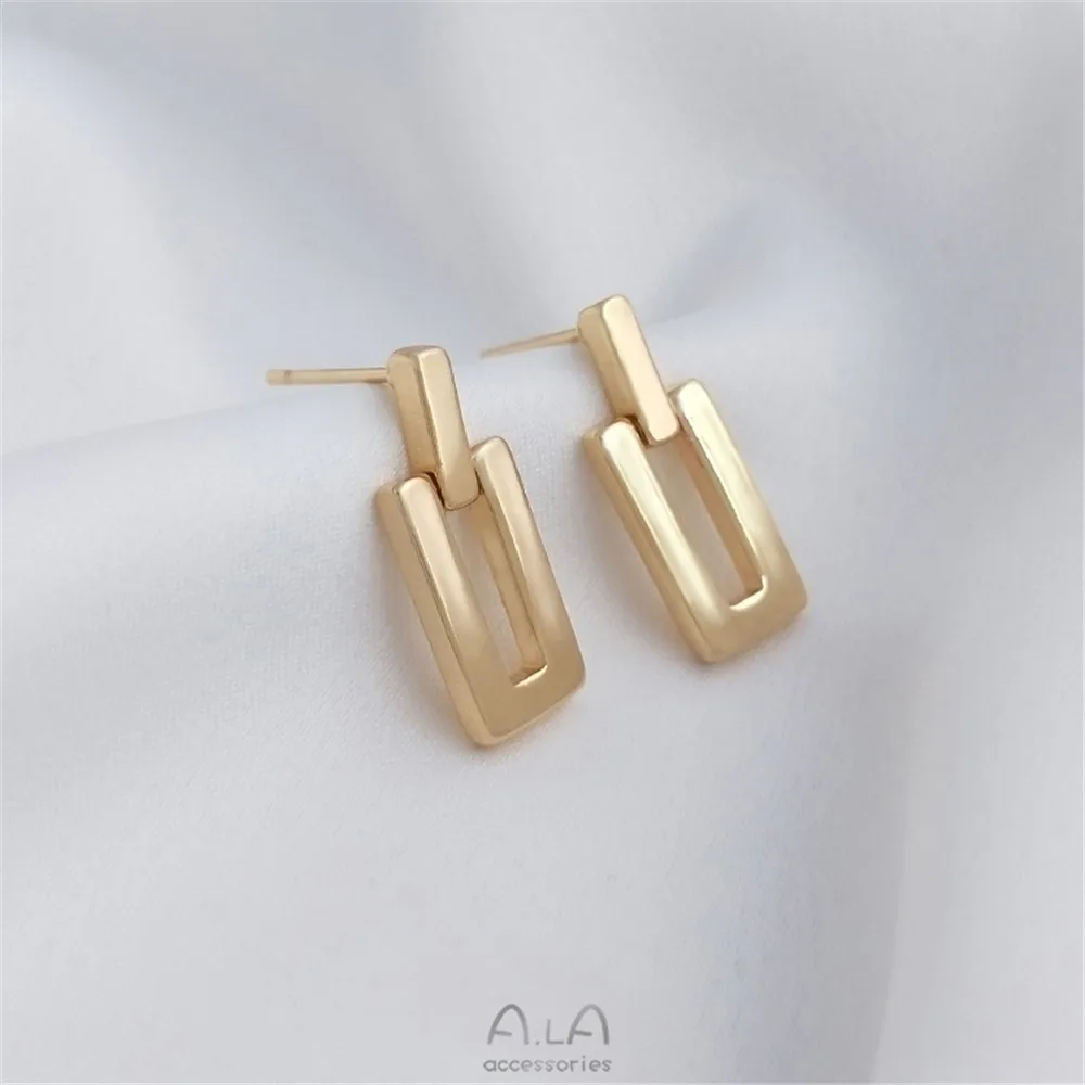 14K real gold color preserving rectangular drip Earrings 925 silver needle fashion light luxury handmade DIY earrings earrings
14K real gold color preserving rectangular drip Earrings 925 silver needle fashion light luxury handmade DIY earrings earrings