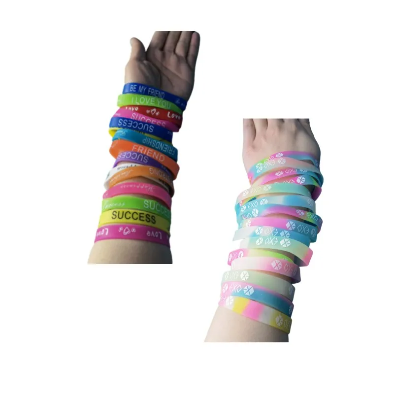 15PCS/Lot Sports Friend Printed Letters Rubber Bracelets & Bangles Women Rubber Fitness Wristband Bracelet Waterproof Fashion
15PCS/Lot Sports Friend Printed Letters Rubber Bracelets & Bangles Women Rubber Fitness Wristband Bracelet Waterproof Fashion