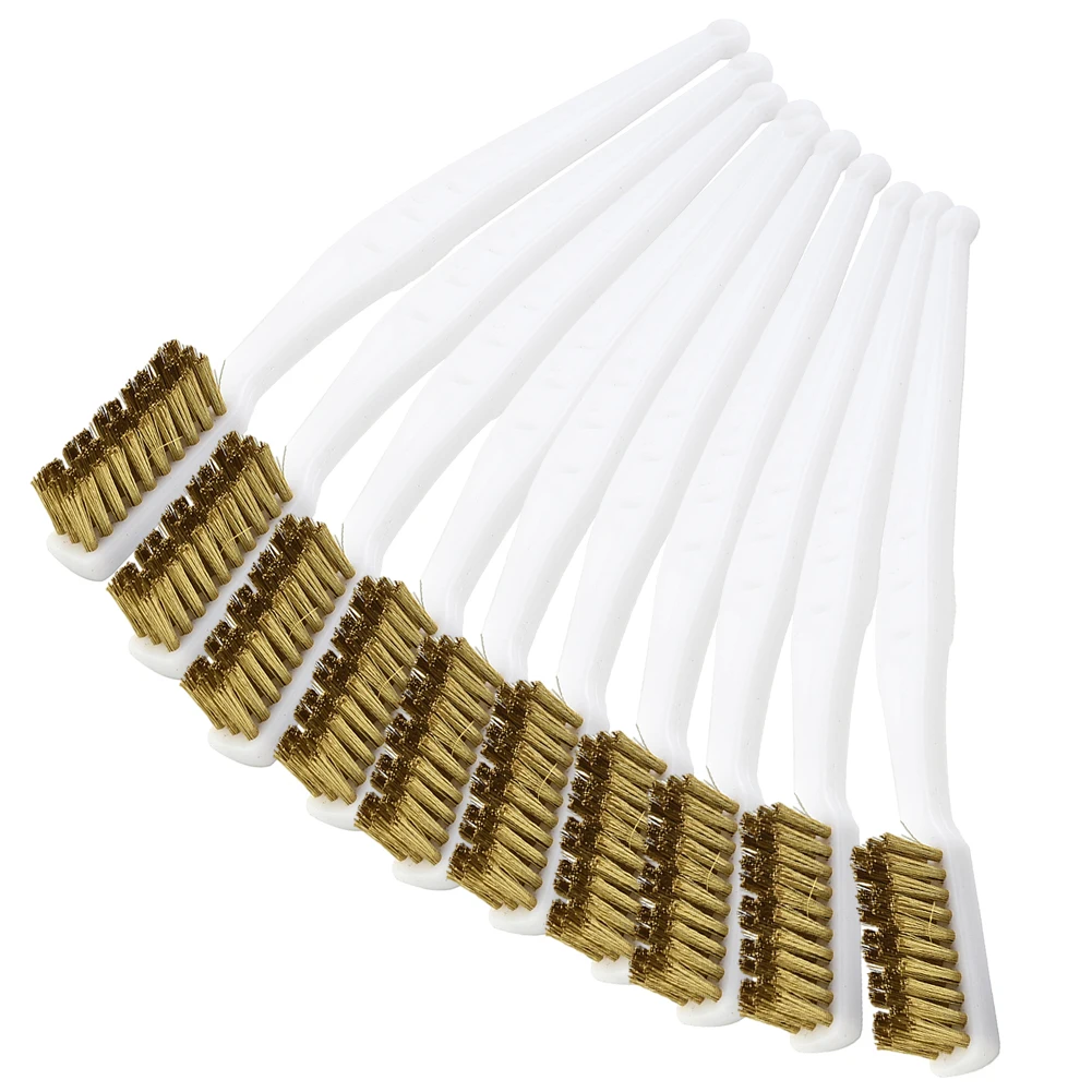 10pcs Brass Wire Brushes For Dirt Cleaning Machine Polishing Barbecue Net Metal Rust Removal Kitchen Utensils Power Tool
10pcs Brass Wire Brushes For Dirt Cleaning Machine Polishing Barbecue Net Metal Rust Removal Kitchen Utensils Power Tool