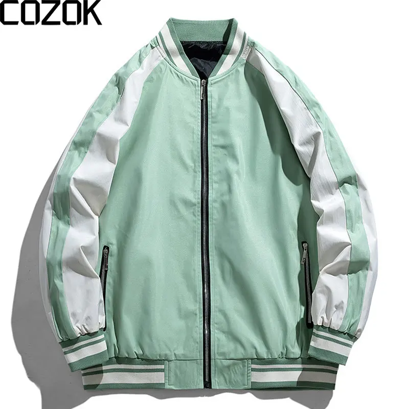 Casual Baseball Jacket Men Spring Patchwork Stand Collar Windbreaker Coats Casual Loose Street Fashion College Jackets Unisex
Casual Baseball Jacket Men Spring Patchwork Stand Collar Windbreaker Coats Casual Loose Street Fashion College Jackets Unisex
