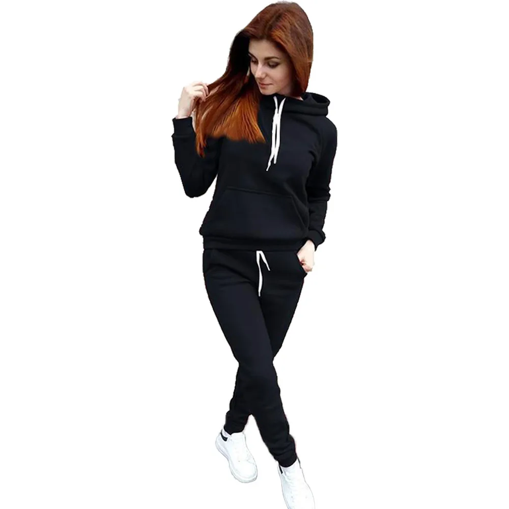 Women's Tracksuit Solid Color Sports Style Hooded Hoodies +pants 2PCS Sets Clothing for Female
Women's Tracksuit Solid Color Sports Style Hooded Hoodies +pants 2PCS Sets Clothing for Female