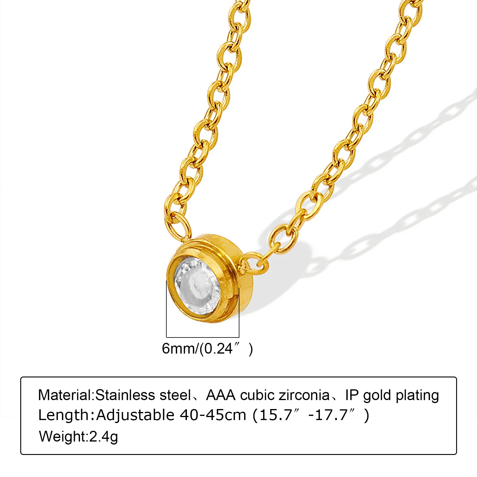 Vnox Delicate Gold Tone Necklaces for Women, Anti Allergy Stainless Steel CZ Stone Pendant Collar Jewelry,Gifts to Her
Vnox Delicate Gold Tone Necklaces for Women, Anti Allergy Stainless Steel CZ Stone Pendant Collar Jewelry,Gifts to Her
