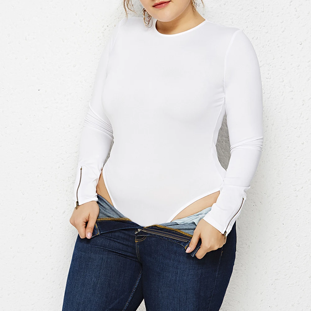 Women Plus Size Stretch Soild Color Bodysuit Long Sleeve SlimT-Shirt O Neck Tight Top Autumn Winter Bodysuit XL -6XL
Women Plus Size Stretch Soild Color Bodysuit Long Sleeve SlimT-Shirt O Neck Tight Top Autumn Winter Bodysuit XL -6XL