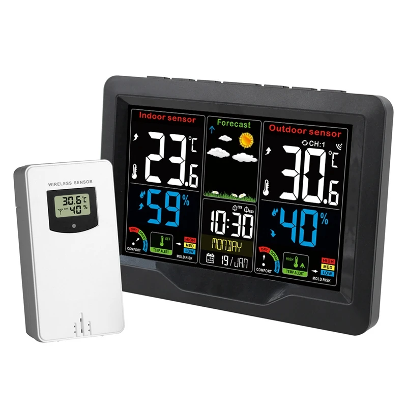 Weather Station With Outdoor Sensor,Wireless Weather Station,Digital Thermometer With Digital Alarm Clock,Hygrometer
Weather Station With Outdoor Sensor,Wireless Weather Station,Digital Thermometer With Digital Alarm Clock,Hygrometer