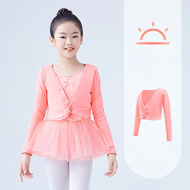 Girls' Classic Ballet Long Sleeve Wrap Top Dance Shrug Sweater Crop Coat Kids Dancewear Cotton Warm Up Pullover for Leotards
Girls' Classic Ballet Long Sleeve Wrap Top Dance Shrug Sweater Crop Coat Kids Dancewear Cotton Warm Up Pullover for Leotards