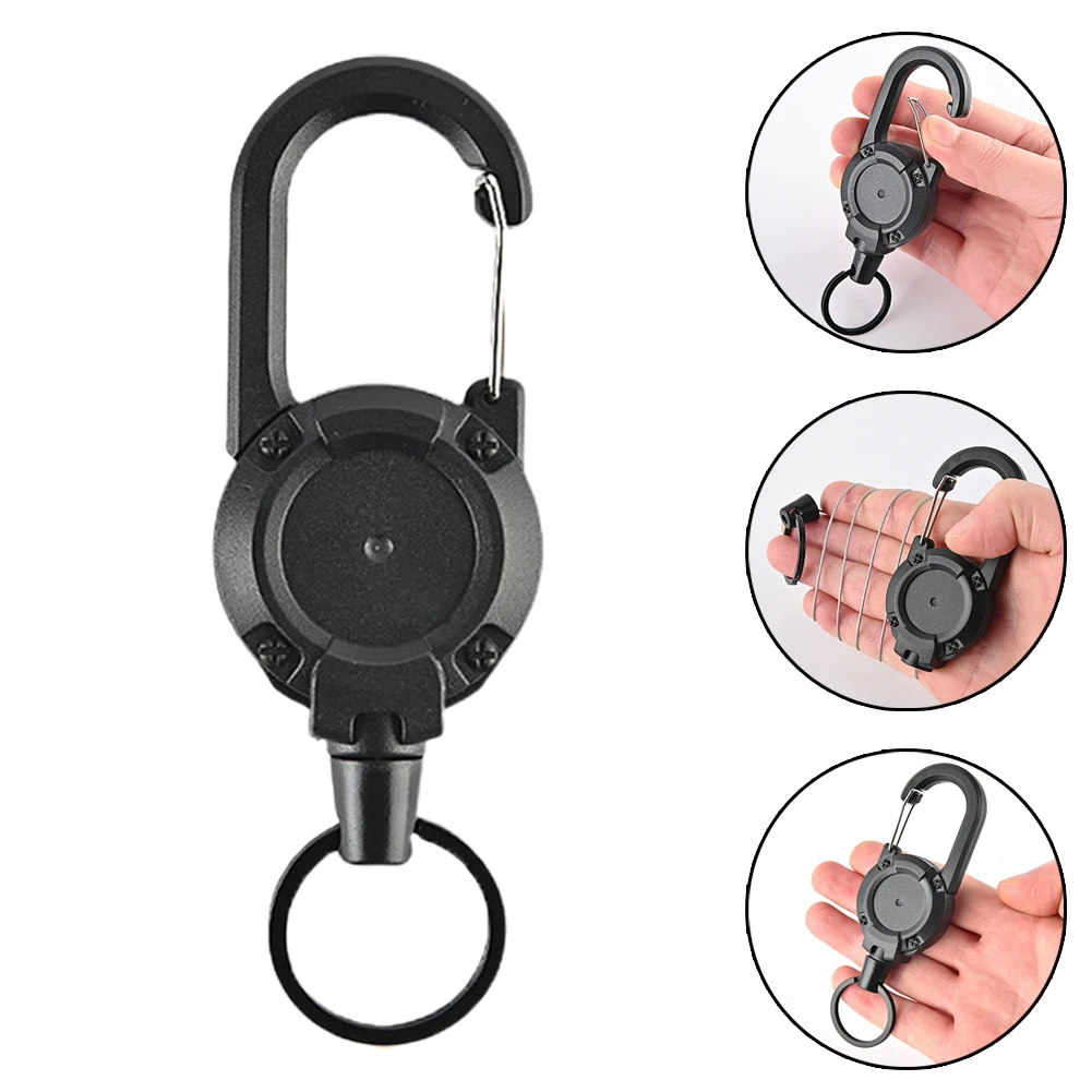 Retractabl Key Chain Keychain ABS Black Steel 125x40mm Convenient And Durable 360 Degree Rotating Back Clip Easily Clip
Retractabl Key Chain Keychain ABS Black Steel 125x40mm Convenient And Durable 360 Degree Rotating Back Clip Easily Clip