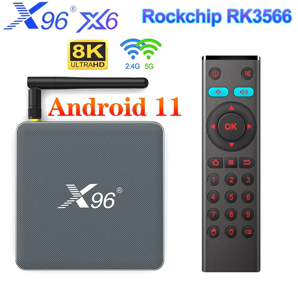 ТВ-приставка X96 X6, Android 11, ОЗУ 8 Гб, хранилище 128 Гб, поддержка 8K, 2T2R, MIMO, двойной Wi-Fi, 1000 м, 4 ГБ, 64 ГБ, 32 ГБ, медиаплеер, ТВ-приставка 
ТВ-приставка X96 X6, Android 11, ОЗУ 8 Гб, хранилище 128 Гб, поддержка 8K, 2T2R, MIMO, двойной Wi-Fi, 1000 м, 4 ГБ, 64 ГБ, 32 ГБ, медиаплеер, ТВ-приставка