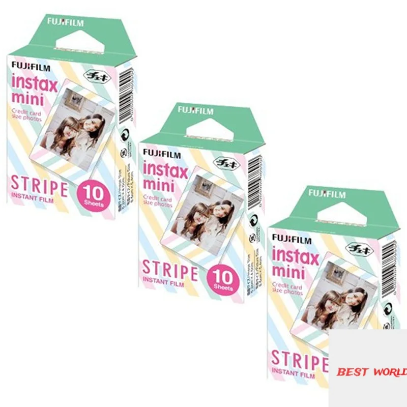 Fujifilm Instax Mini 8 Film Stripe Frame 30pcs Photo For Mini 11 9 7s 50s 50i 90 25 dw Share SP-1 Polaroid Instant Photo Camera
Fujifilm Instax Mini 8 Film Stripe Frame 30pcs Photo For Mini 11 9 7s 50s 50i 90 25 dw Share SP-1 Polaroid Instant Photo Camera