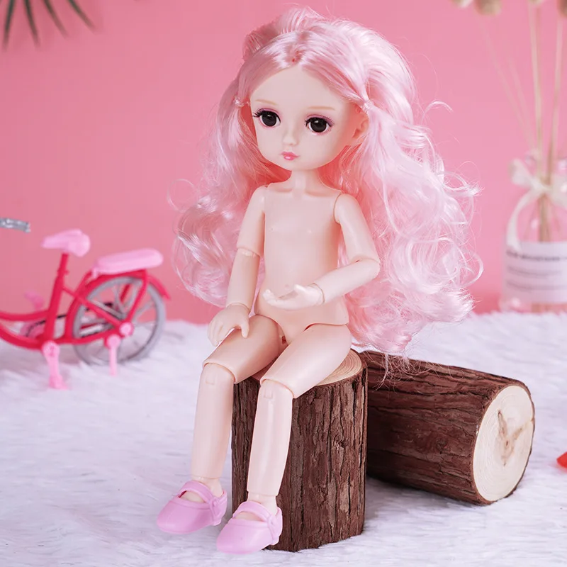 New 1/6 BJD Doll Makeup 3D Brown Eyeball Simulation Eyelash Dress Up 26cm Cute Dolls for Girls Toy | Игрушки и хобби