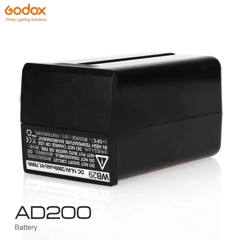 Godox Wistro WB29 WB-29 14,4 В 2900 мАч аккумулятор для AD200 AD200pro TTL 2,4G X System универсальная Мощная внешняя вспышка
Godox Wistro WB29 WB-29 14,4 В 2900 мАч аккумулятор для AD200 AD200pro TTL 2,4G X System универсальная Мощная внешняя вспышка