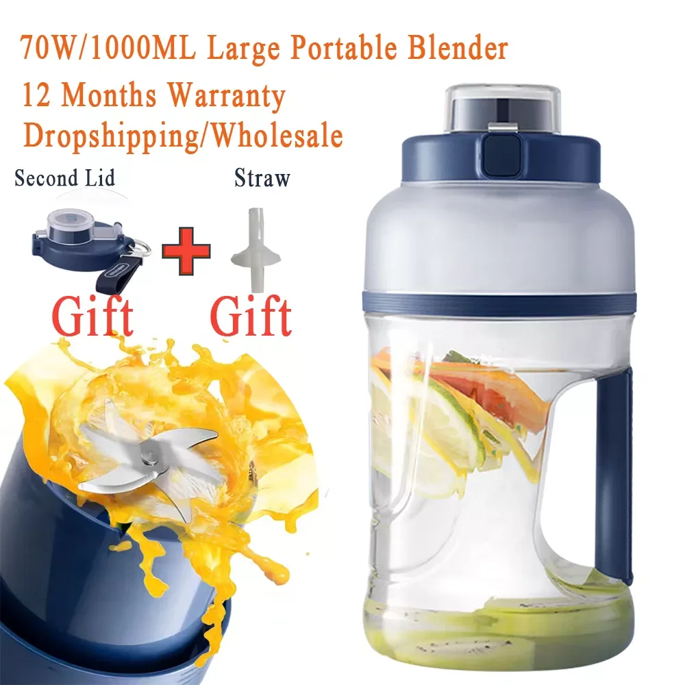 NEW IN Rechargeable Portable Blender Bottle 1000ML Fresh Juice Mixer Machine Smoothie Blender Orange Juicer Food Processor
NEW IN Rechargeable Portable Blender Bottle 1000ML Fresh Juice Mixer Machine Smoothie Blender Orange Juicer Food Processor