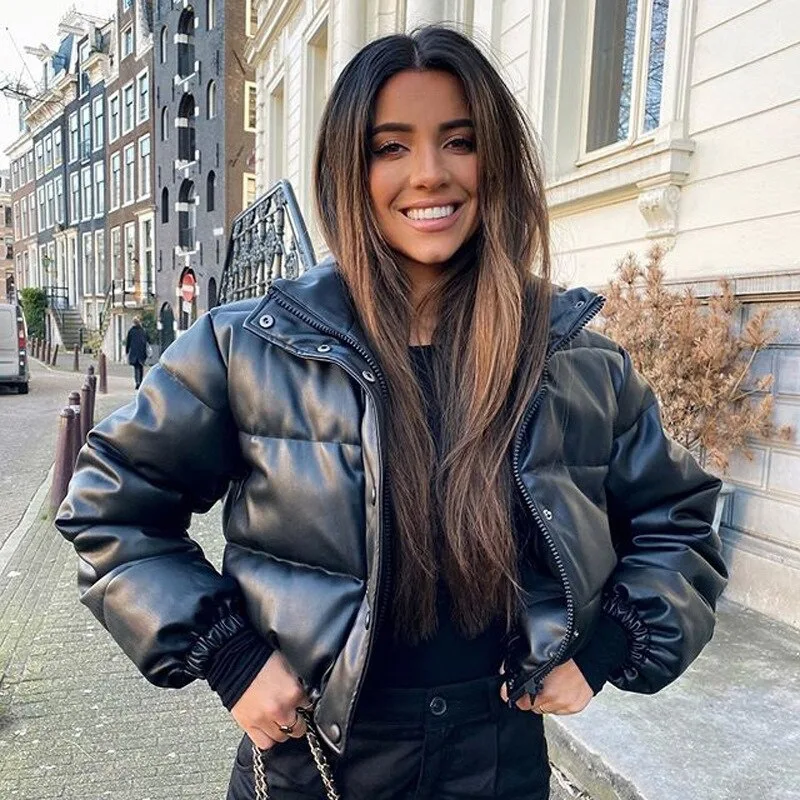 Y2k Winter Thick Warm Short Jackets Women Fashion Black PU Leather Coats Women Elegant Zipper Cotton Jackets Female Ladies Coats
Y2k Winter Thick Warm Short Jackets Women Fashion Black PU Leather Coats Women Elegant Zipper Cotton Jackets Female Ladies Coats