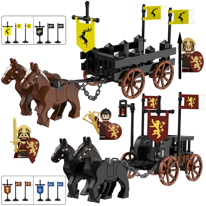 MOC Medieval Military Flag Knight Soldier Carriage Chariot Horse Scene Building Blocks Figure Accessories BricksDiy Kids Gift
MOC Medieval Military Flag Knight Soldier Carriage Chariot Horse Scene Building Blocks Figure Accessories BricksDiy Kids Gift