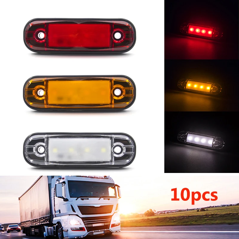 10PCS 12V 24V LED Oval Clearance External Side Marker Warning Light Signal Indicator Trailer Truck Lorry Bus Orange White Red
10PCS 12V 24V LED Oval Clearance External Side Marker Warning Light Signal Indicator Trailer Truck Lorry Bus Orange White Red