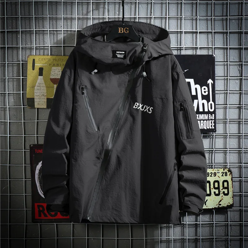 Men's Fashion Inclined Zipper Oversize Loose Hooded Jacket Spring and Autumn Korean Windproof Coat Men Varsity Jacket 5XL
Men's Fashion Inclined Zipper Oversize Loose Hooded Jacket Spring and Autumn Korean Windproof Coat Men Varsity Jacket 5XL