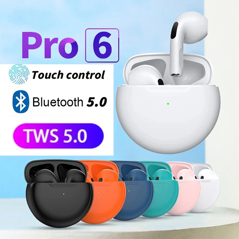 Pro6 TWS Wireless Headphones with Mic Fone Bluetooth Earphones Sport Earbuds J6 Headset for iPhone Xiaomi PK Pro4 Pro5 i7s Pro3
Pro6 TWS Wireless Headphones with Mic Fone Bluetooth Earphones Sport Earbuds J6 Headset for iPhone Xiaomi PK Pro4 Pro5 i7s Pro3
