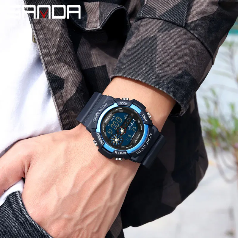 Fashion Outdoor Watch For Men Digital Watches Sport 50m Waterproof Swimming LED Black Dial Watches Graduation Gift For Student
Fashion Outdoor Watch For Men Digital Watches Sport 50m Waterproof Swimming LED Black Dial Watches Graduation Gift For Student