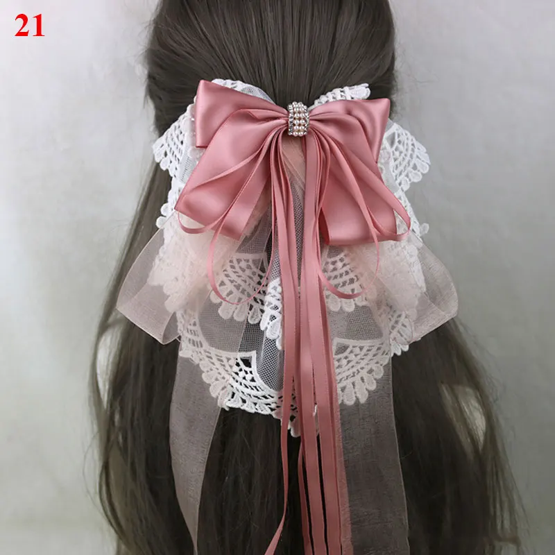Two-layers Oversize Bows Hair Clip Silk Satin Bowknot Ribbon Hairpins Barrettes Women Solid Color Ponytail Clip Hair Accessories
Two-layers Oversize Bows Hair Clip Silk Satin Bowknot Ribbon Hairpins Barrettes Women Solid Color Ponytail Clip Hair Accessories