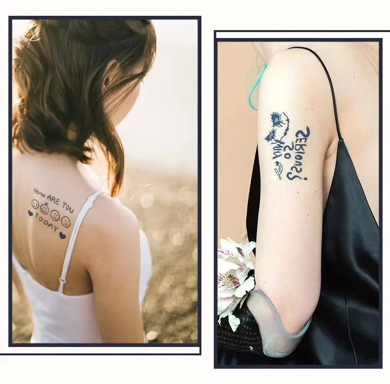 Tattoo Stickers Herbal Tattoo Stickers Waterproof Men and Women Cartoon English Alphabet Flower Arm Juice Stickers Temporary
Tattoo Stickers Herbal Tattoo Stickers Waterproof Men and Women Cartoon English Alphabet Flower Arm Juice Stickers Temporary