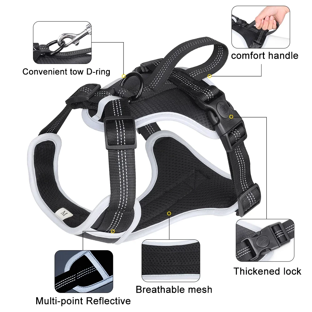 2022 New Pet Dog Harness No Pull Fabric Breathable and Reflective Dog Harness Vest for Medium Big Dog Running Training Harnesses
2022 New Pet Dog Harness No Pull Fabric Breathable and Reflective Dog Harness Vest for Medium Big Dog Running Training Harnesses