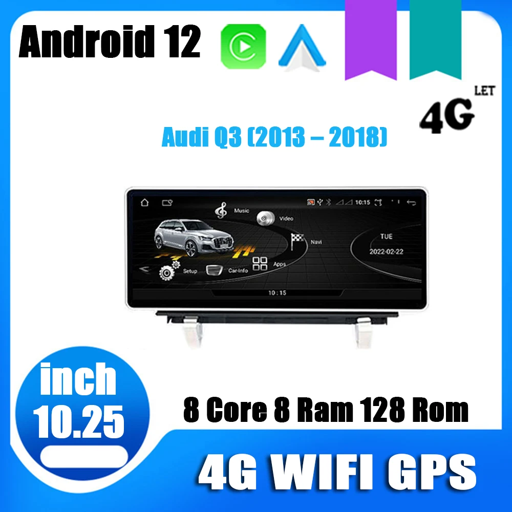 Автомобильный мультимедийный плеер, плеер на Android 12, с GPS, Wi-Fi, для Audi Q3 (10,25-2013), DSP, Carplay, 2018"
Автомобильный мультимедийный плеер, плеер на Android 12, с GPS, Wi-Fi, для Audi Q3 (10,25-2013), DSP, Carplay, 2018"