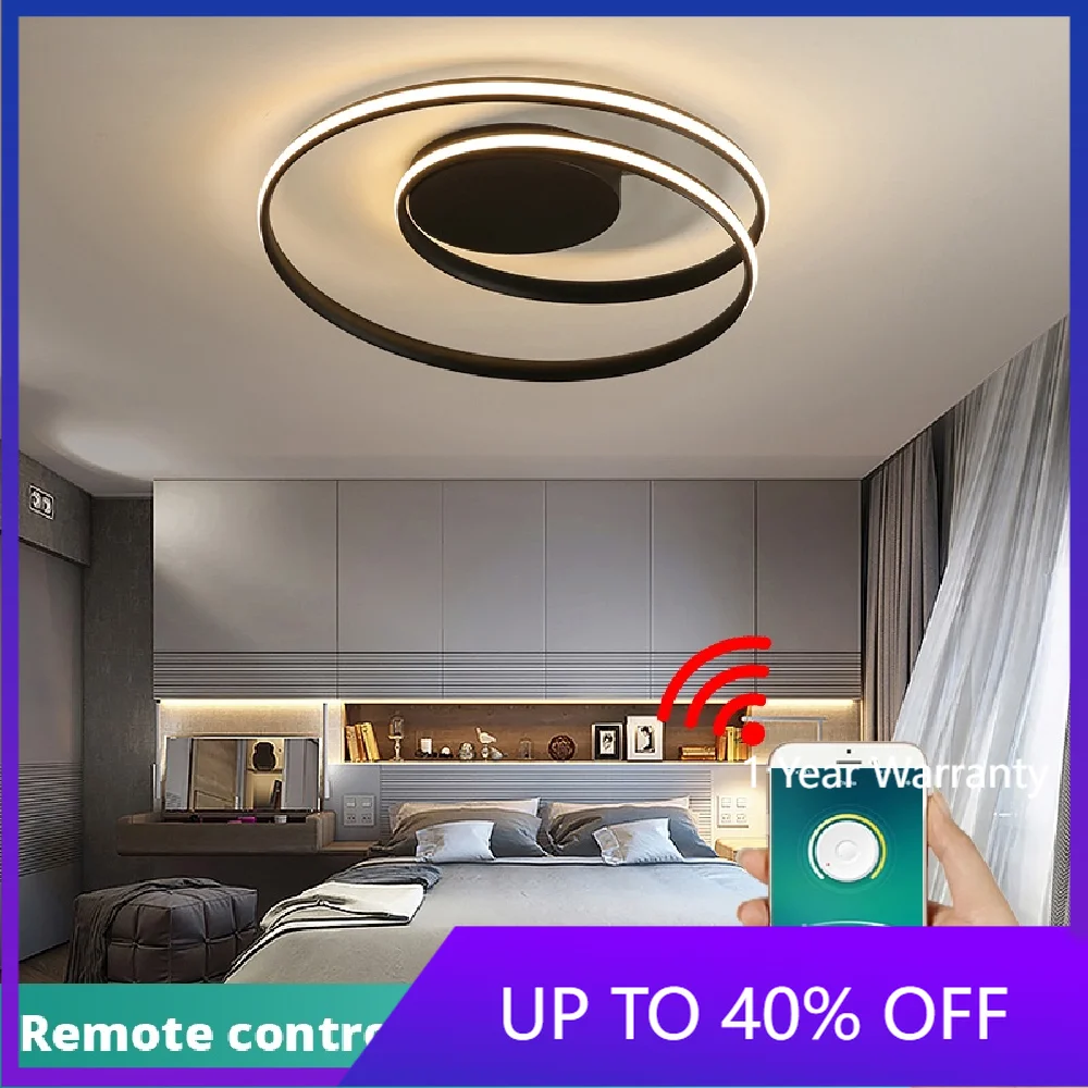 

Modern Chandeliers LED Lamp For Living Room Bedroom Study Room White black color surface mounted lights Lamp Deco AC85-265V