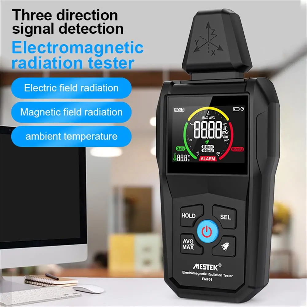 EMF Meter Digital Color Screen Household Electromagnetic Field EMF Detector Handheld Electromagnetic Field Radiation Tester
EMF Meter Digital Color Screen Household Electromagnetic Field EMF Detector Handheld Electromagnetic Field Radiation Tester