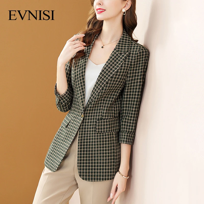 Женское винтажное клетчатое пальто EVNISI на одной пуговице, верхняя одежда, универсальное осенне-зимнее повседневное элегантное офисное Женское пальто
Женское винтажное клетчатое пальто EVNISI на одной пуговице, верхняя одежда, универсальное осенне-зимнее повседневное элегантное офисное Женское пальто