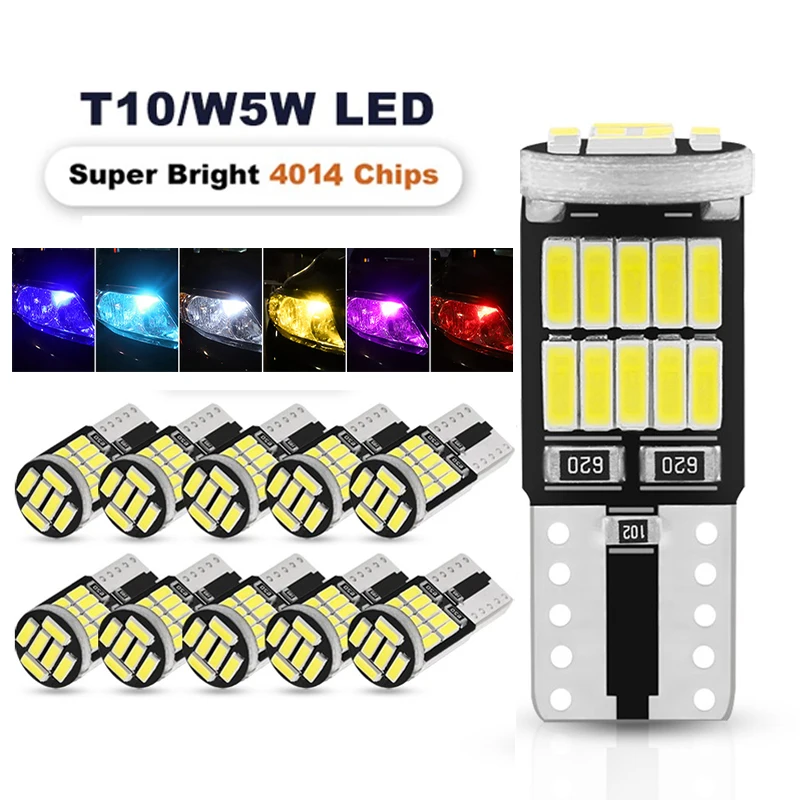 2/6/10pcs T10 W5W 194 501 Led Canbus No Error Car Interior Light T10 26 SMD 4014 Chip Pure White Instrument Lights Bulb Lamp
2/6/10pcs T10 W5W 194 501 Led Canbus No Error Car Interior Light T10 26 SMD 4014 Chip Pure White Instrument Lights Bulb Lamp