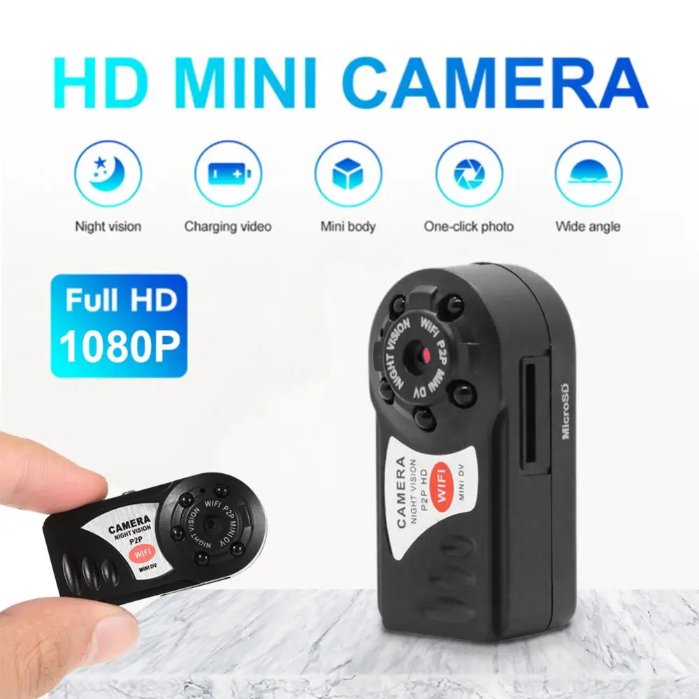 Мини-камера Q7 1080P Wi-Fi, компактная камера, беспроводная IP-камера с инфракрасным ночным видением, видеокамера, защита системы безопасности
Мини-камера Q7 1080P Wi-Fi, компактная камера, беспроводная IP-камера с инфракрасным ночным видением, видеокамера, защита системы безопасности