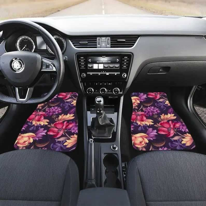 Purple Pink Floral Flowers Car Floor Mats Set, Front and Back Floor Mats for Car, Car Accessories
Purple Pink Floral Flowers Car Floor Mats Set, Front and Back Floor Mats for Car, Car Accessories