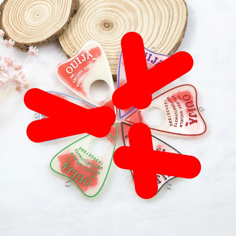 10pcs Ouija Planchette Charms gradient colors Flat back Resin Cabochons DIY Accessory for Necklace Pendant
10pcs Ouija Planchette Charms gradient colors Flat back Resin Cabochons DIY Accessory for Necklace Pendant