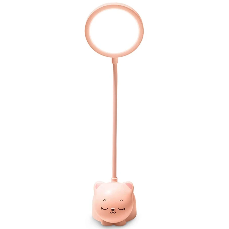 Pink Kids Desk Lamp With Pen Holder,Eye Protection,Gooseneck Cat Lamp,Stepless Dimming,Contact LED Samll Desk Light
Pink Kids Desk Lamp With Pen Holder,Eye Protection,Gooseneck Cat Lamp,Stepless Dimming,Contact LED Samll Desk Light