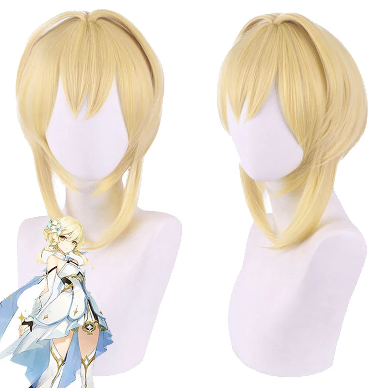 30CM Lumine Cosplay Wig Game Genshin Impact Women Blonde Heat Resistant Hair Wig Halloween Carnival Party Role Play
30CM Lumine Cosplay Wig Game Genshin Impact Women Blonde Heat Resistant Hair Wig Halloween Carnival Party Role Play