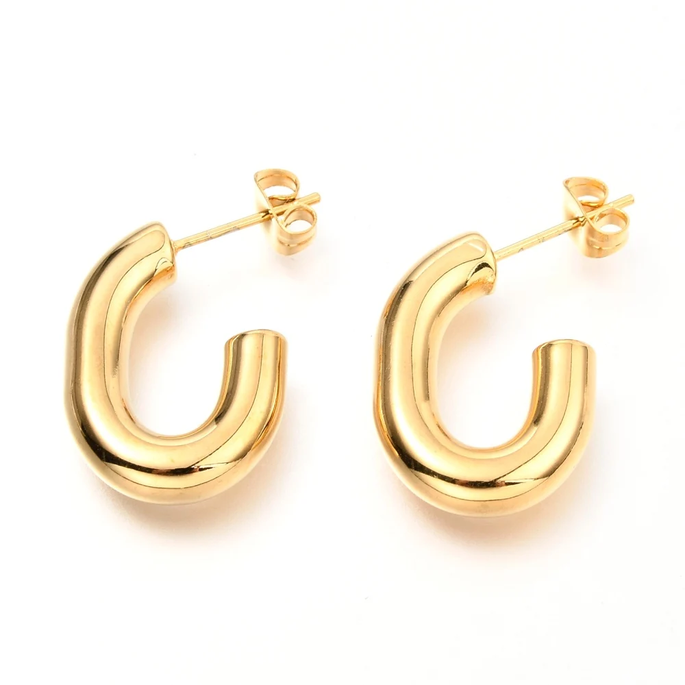1 Pair New Simple Half Oval Stainless Steel Ear Studs with Metal Nuts Women Girls Party Club Jewelry Gifts Accessories
1 Pair New Simple Half Oval Stainless Steel Ear Studs with Metal Nuts Women Girls Party Club Jewelry Gifts Accessories