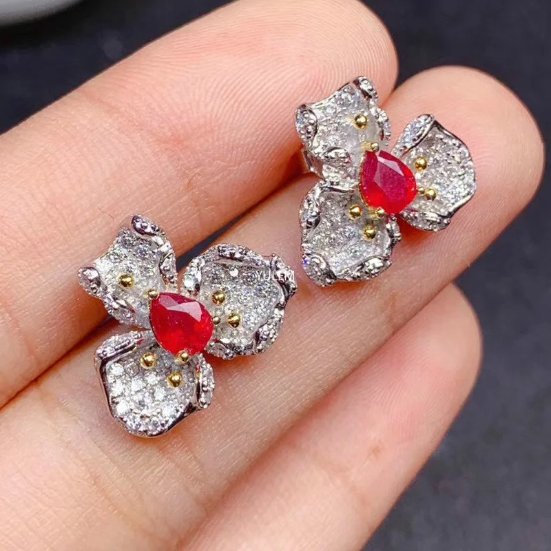 YULEM Natural Ruby Earrings for Women 925 Sterling Silver Vintage Design High Quality Fine Jewelry Free Shipping Sales
YULEM Natural Ruby Earrings for Women 925 Sterling Silver Vintage Design High Quality Fine Jewelry Free Shipping Sales