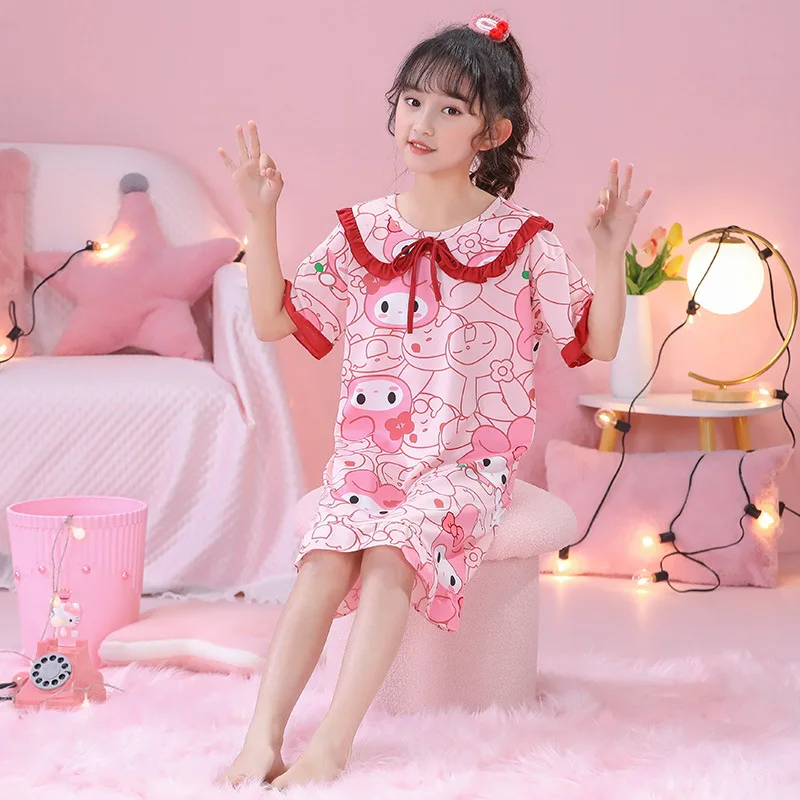 Kawaii Hellokittys Sanrio ночная рубашка Kuromi Cinnamoroll аниме мультфильм с коротким рукавом Пижама летняя юбка для девочек Домашняя одежда подарок
Kawaii Hellokittys Sanrio ночная рубашка Kuromi Cinnamoroll аниме мультфильм с коротким рукавом Пижама летняя юбка для девочек Домашняя одежда подарок